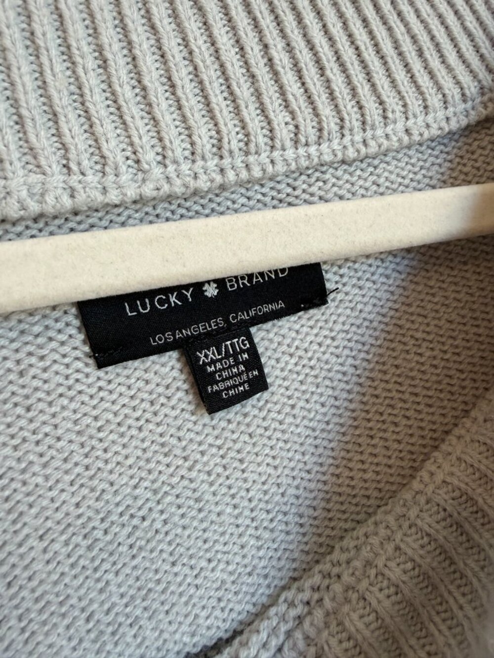 Lucky Brand Grey and Black Boxy Striped Sweater XXL - Picture 4 of 6
